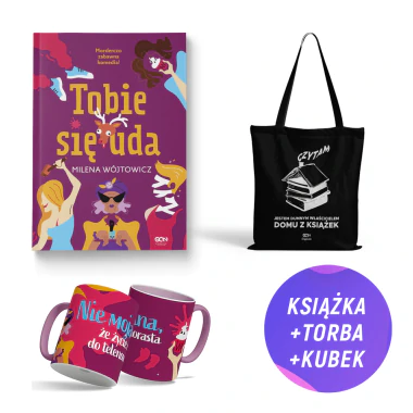 Bookbox: Tobie się uda (książka + kubek 360 ml + torba bawełniana KSIĄŻKOMANIAK)